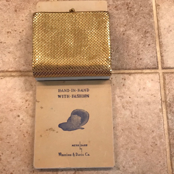 Accessories - Vintage Whiting & Davis Co. gold mesh wallet